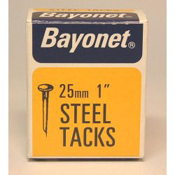 Bayonet Tacks (Fine Cut Steel) - Blue (Box Pack) 25mm