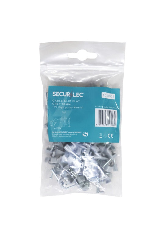 Cable Clips Flat Grey