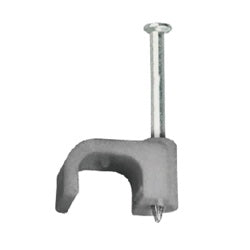 Cable Clips Flat Grey