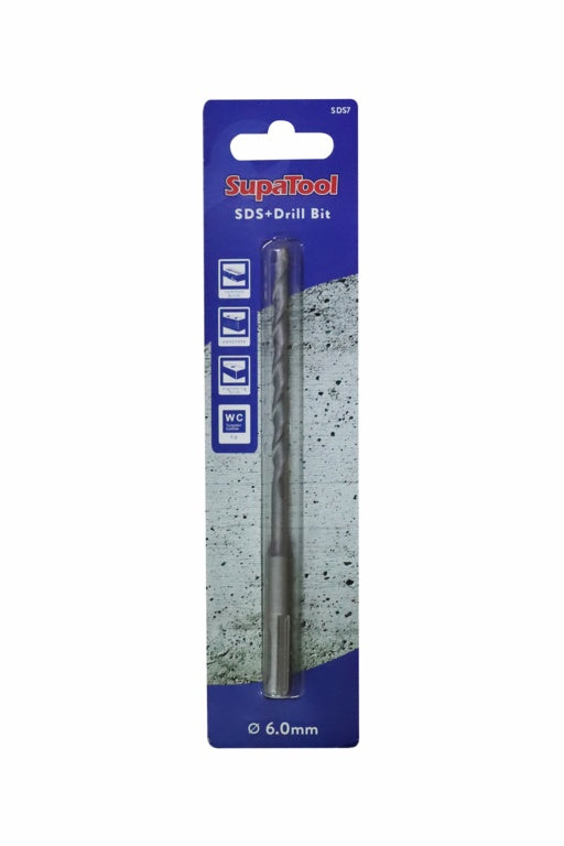 SupaTool Slotted Drill Shaft (SDS) Masonry Drill Bits 6x160mm
