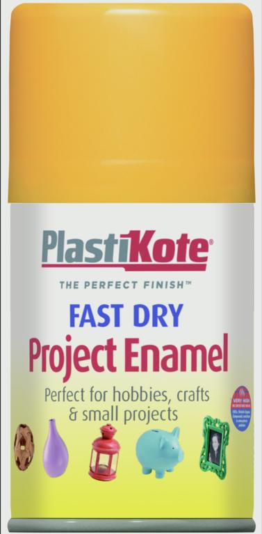 PlastiKote Fast Dry Enamel Aerosol Paint Sunshine Yellow - 100ml