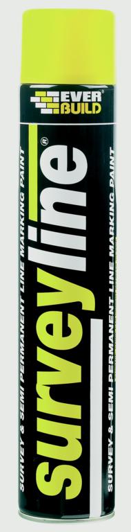 Everbuild Surveyline Paint 700ml Yellow