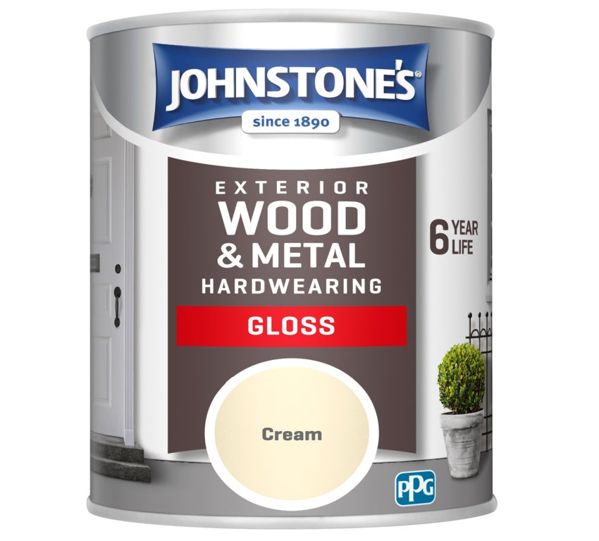 Johnstones Exterior Hardwearing Gloss 750ml Cream