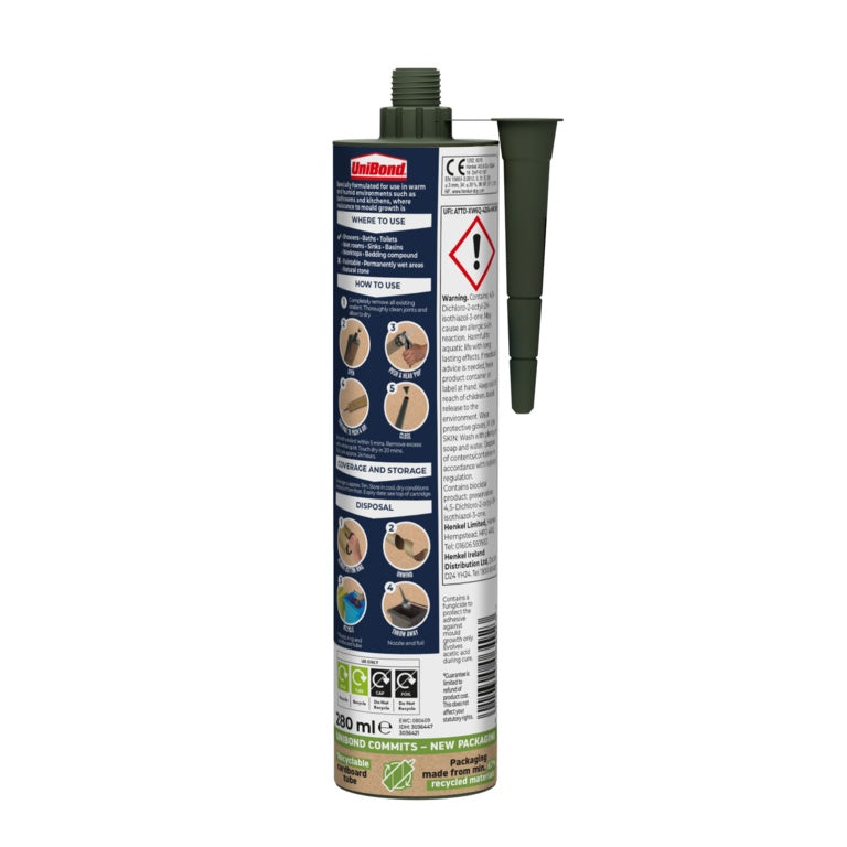 UniBond Anti-Mould Kitchen & Bathroom Sealant Translucent