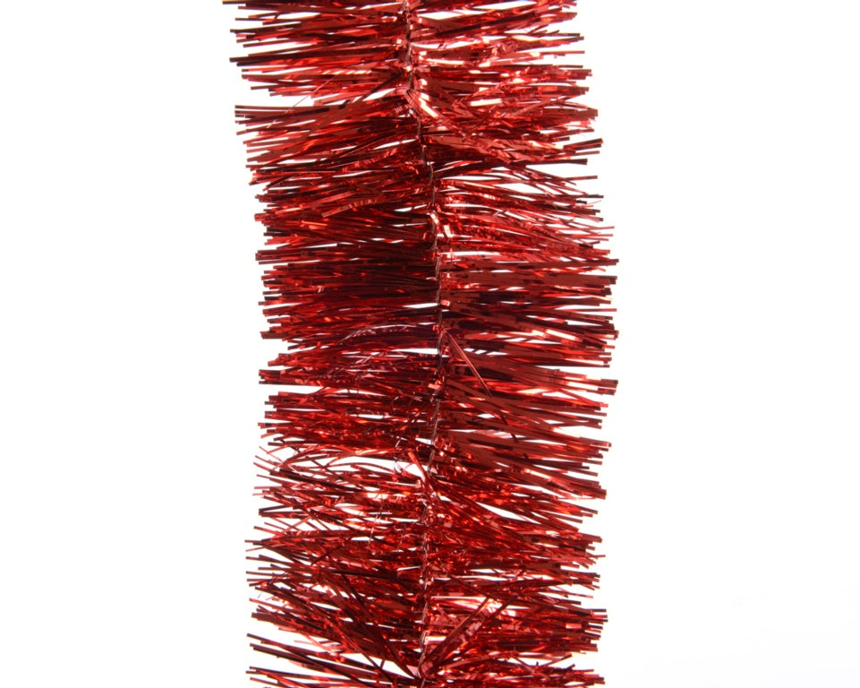 Kaemingk Tinsel Garland Shiny Christmas Red