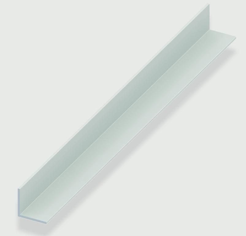 Rothley Angle Equal Sided - White Plastic 20mm x 20mm x 1.5mm x 2m