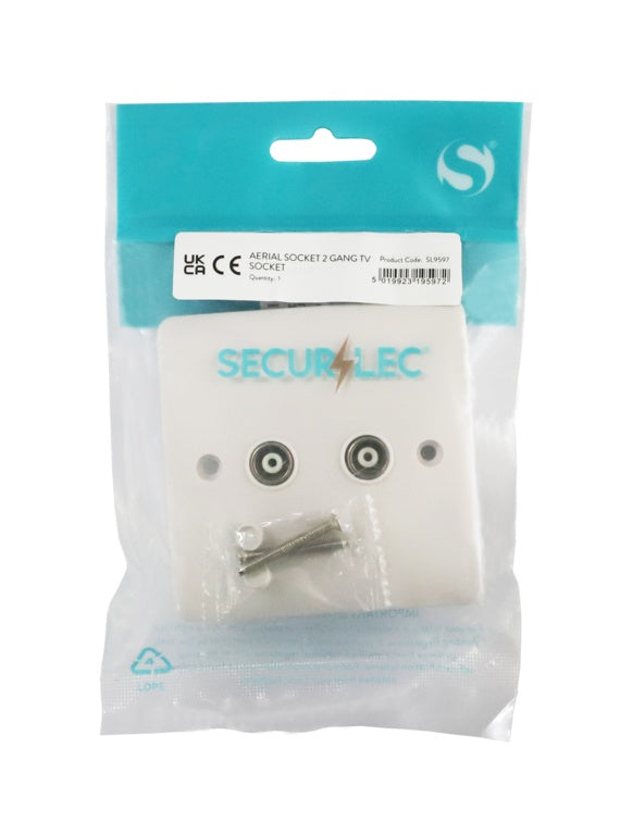 Aerial Socket 2 Gang TV Socket