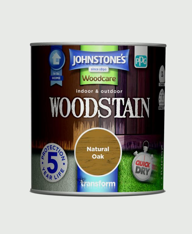 Johnstones Indoor & Outdoor Woodstain 250ml Natural Oak