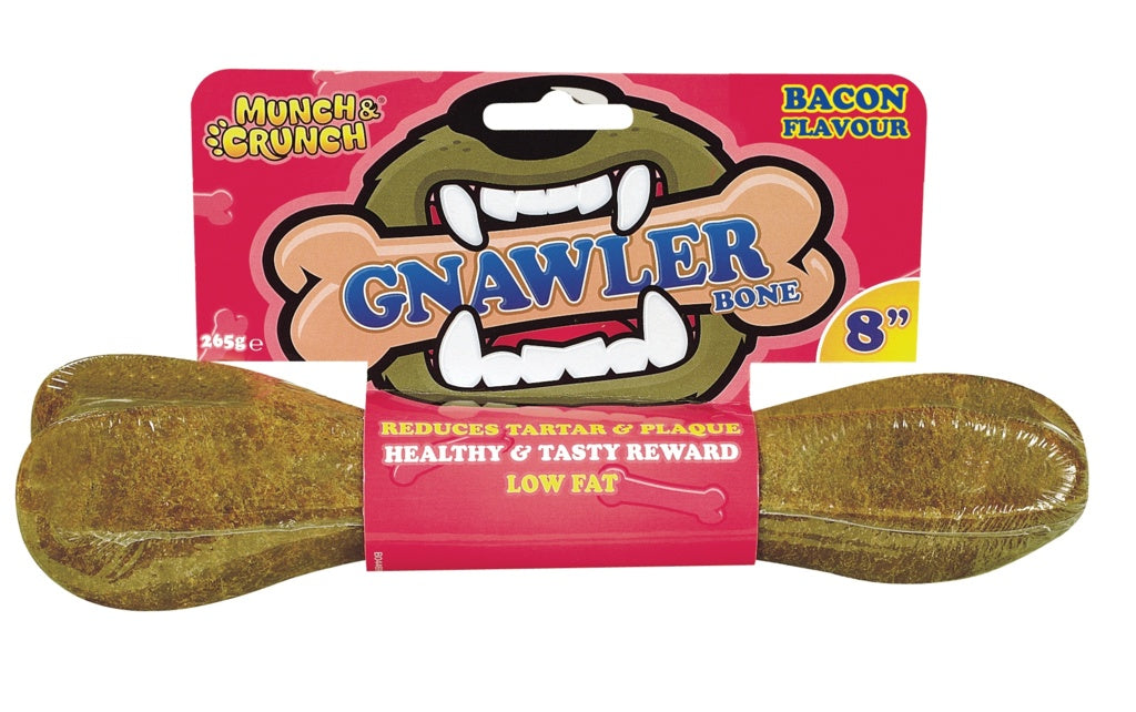 Munch & Crunch Gnawler Bone Bacon / 8"