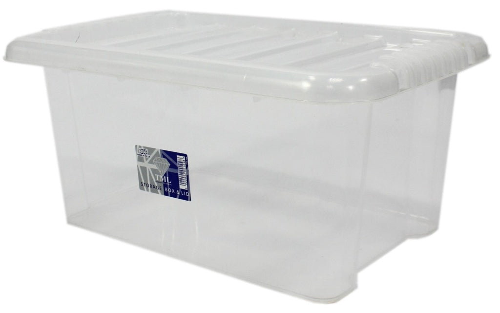 TML Storage Box & Lid 14L Clear