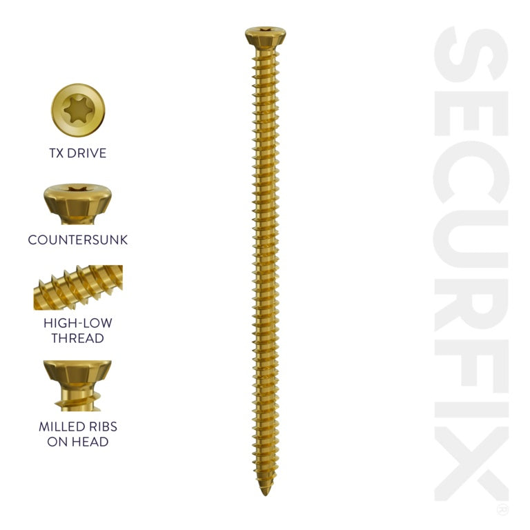 Securfix Concrete Frame Screws 7.5 x 132mm Box of 100