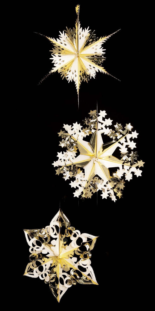 Premier Foil Starburst 3 Assorted 40cm Gold/Ivory