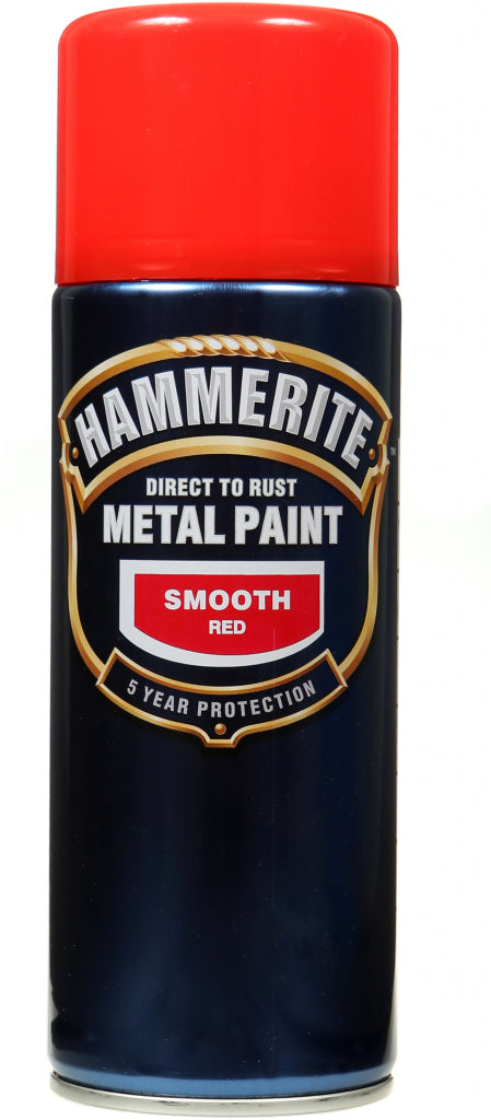Hammerite Metal Paint 400ml Aerosol Smooth Red