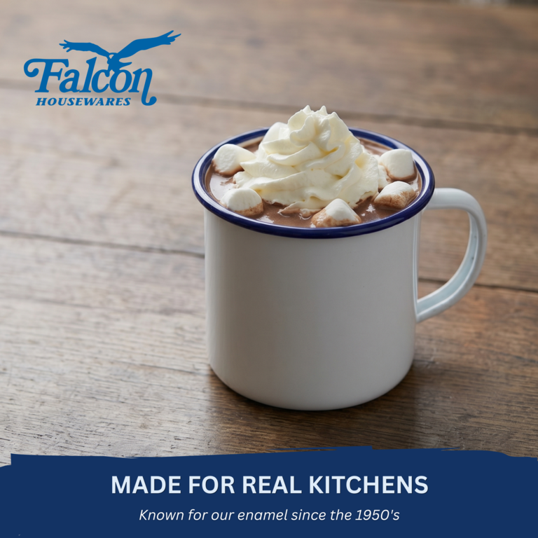 Falcon Enamel Mug - Traditional White 8cm x 284ml