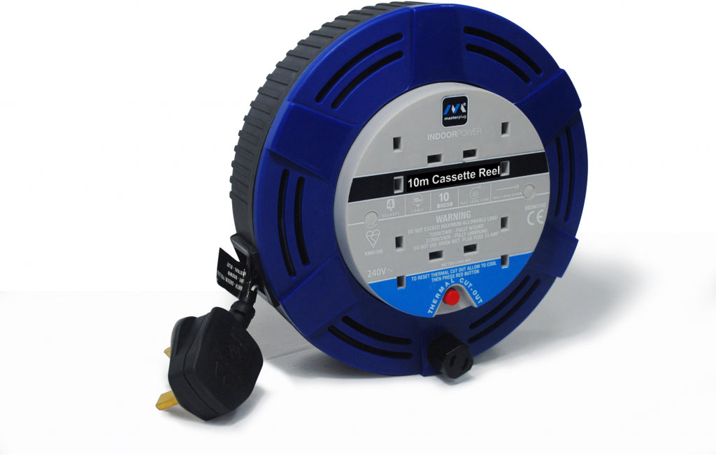 10m, 4 Gang, 10 Amp Cable Reel