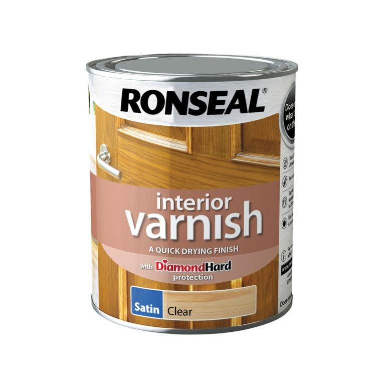 Ronseal Interior Varnish Satin 750ml Clear