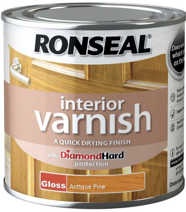 Ronseal Interior Varnish Gloss 250ml Antique Pine