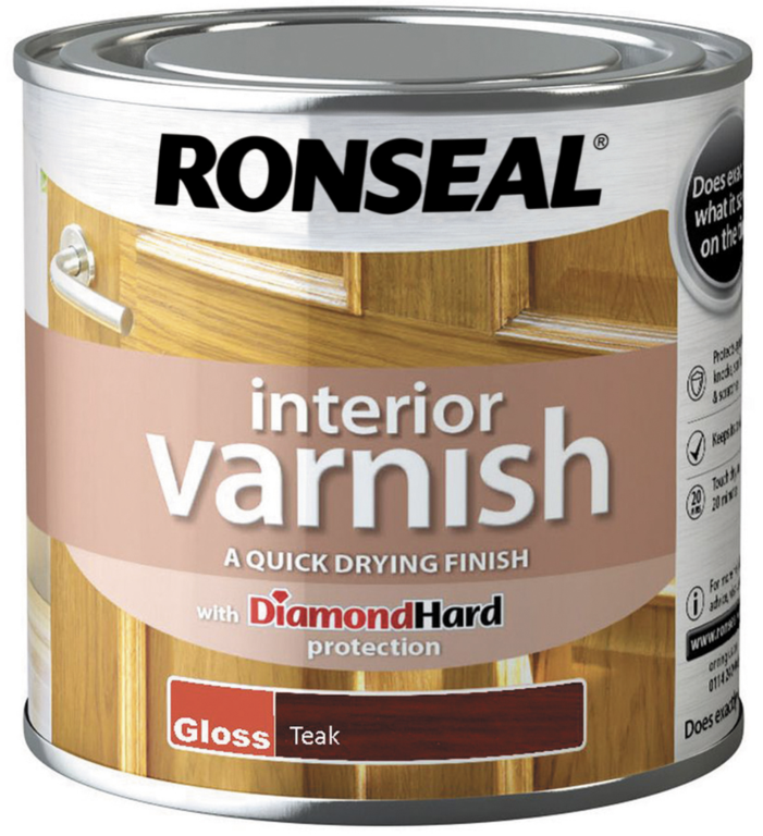 Ronseal Interior Varnish Gloss 250ml Teak