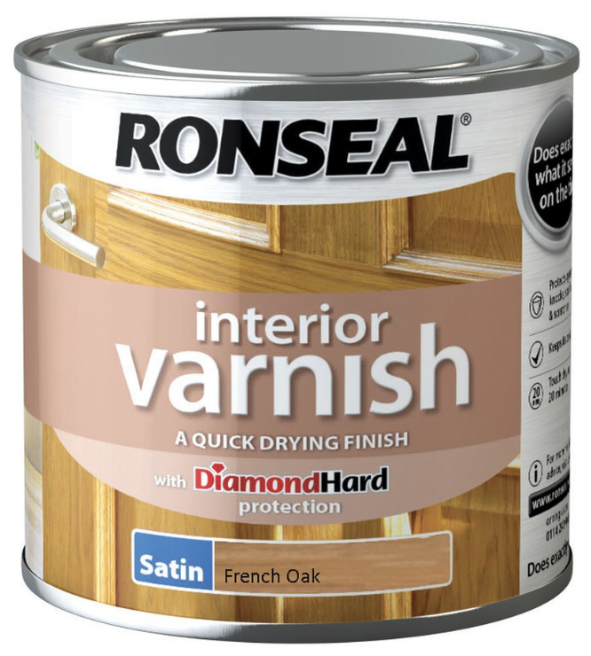 Ronseal Interior Varnish Satin 250ml French Oak