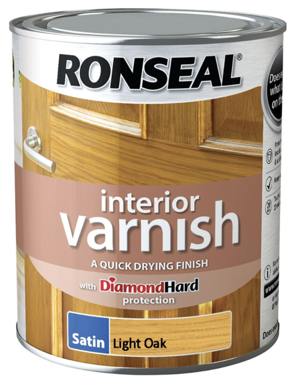 Ronseal Interior Varnish Satin 750ml Light Oak