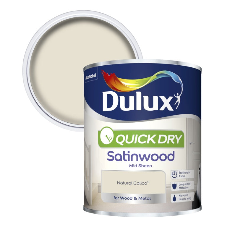 Dulux Quick Dry Satinwood 750ml Natural Calico