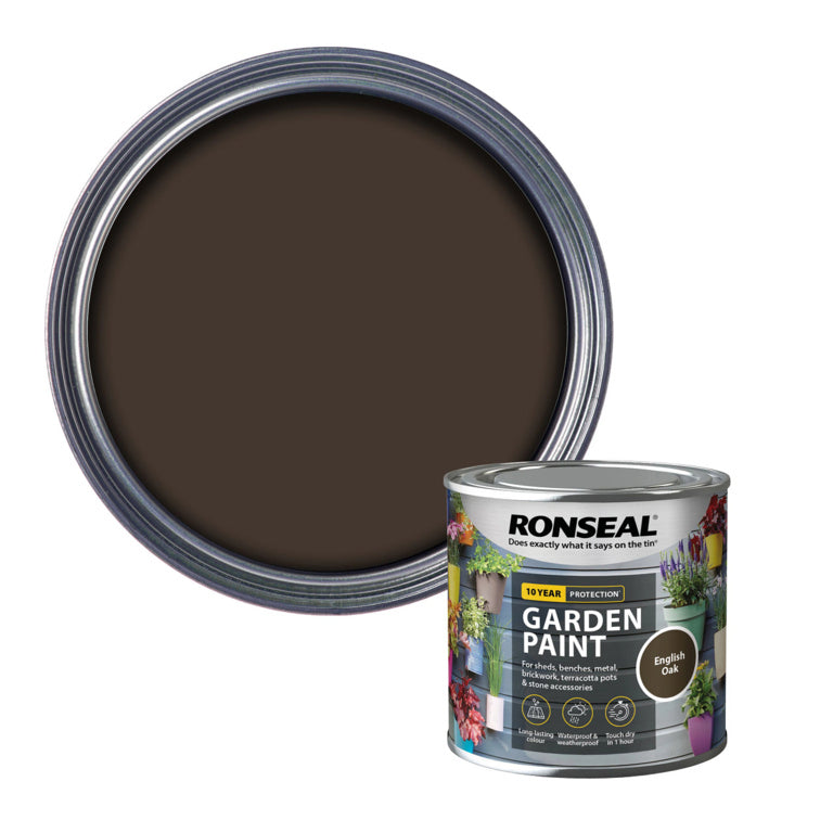 Ronseal Garden Paint 250ml English Oak