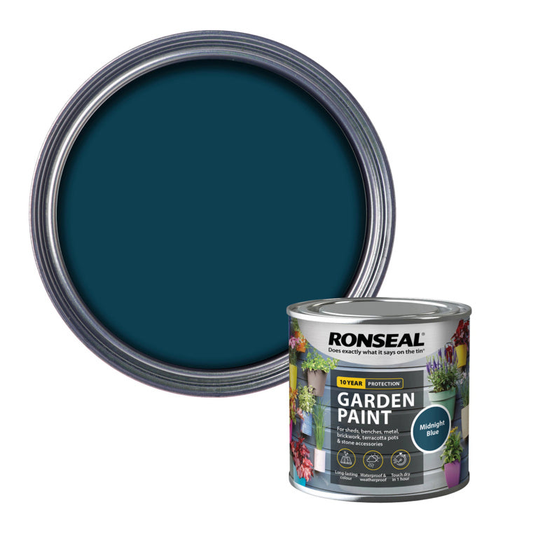 Ronseal Garden Paint 250ml Midnight Blue