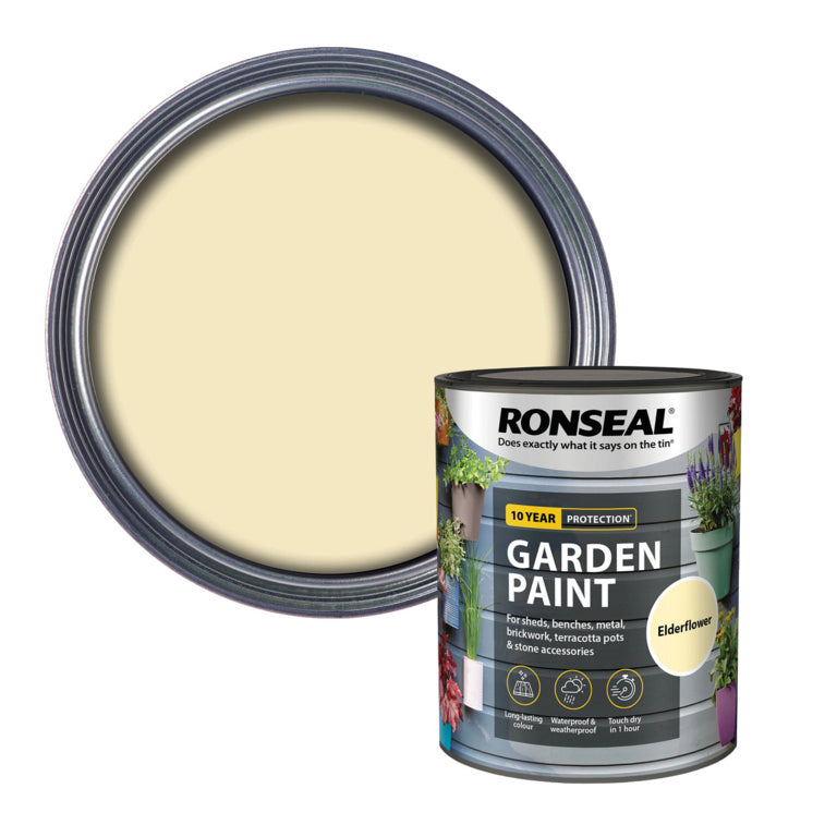 Ronseal Garden Paint 750ml Elderflower