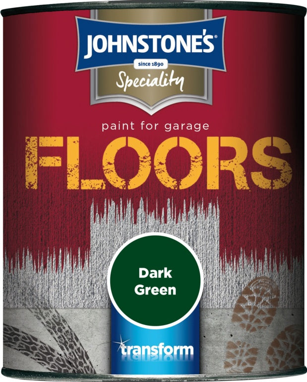 Johnstones Garage Floor Paint Semi Gloss 750ml Dark Green