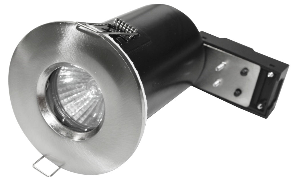 Powermaster IP65 Fire Rated Fixed Downlight Brushed Chrome