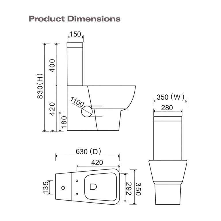 SP Eco Edge Close Coupled Cistern