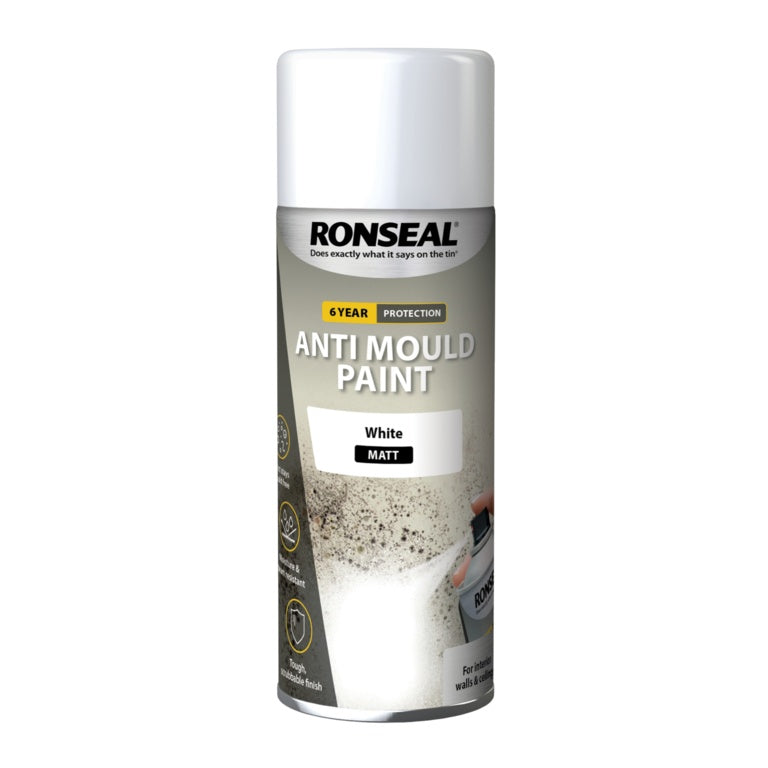 Ronseal 6 Year Quick Dry Anti Mould White 400ml Aerosol