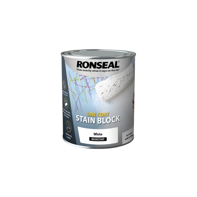 Ronseal One Coat Stain Block 750ml White