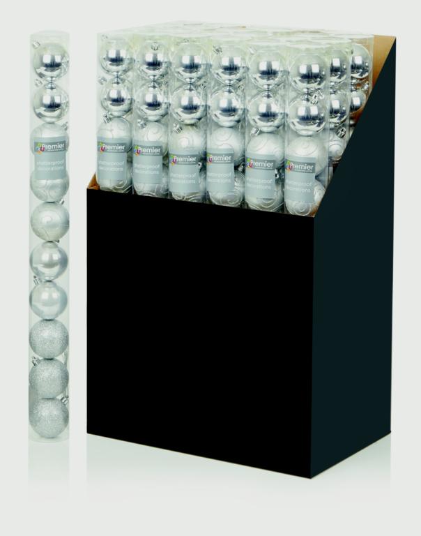 Premier 60mm Multi Finish Balls Pack 10 Silver