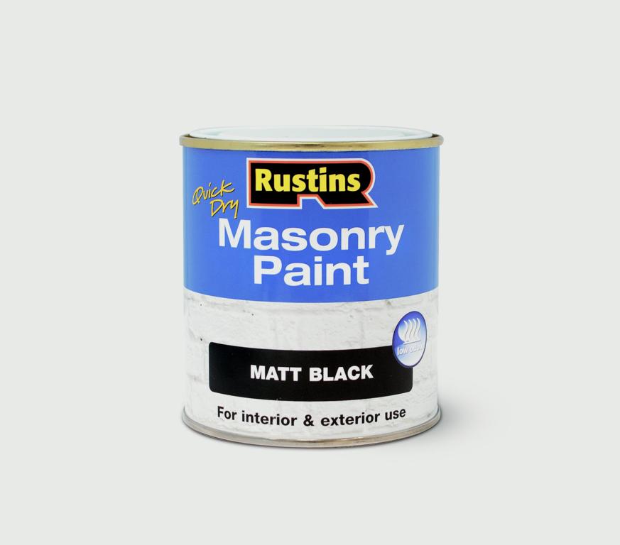 Rustins Masonry Paint 250ml Black