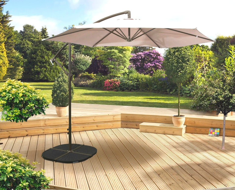 Pagoda 3m Overhanging Parasol Beige