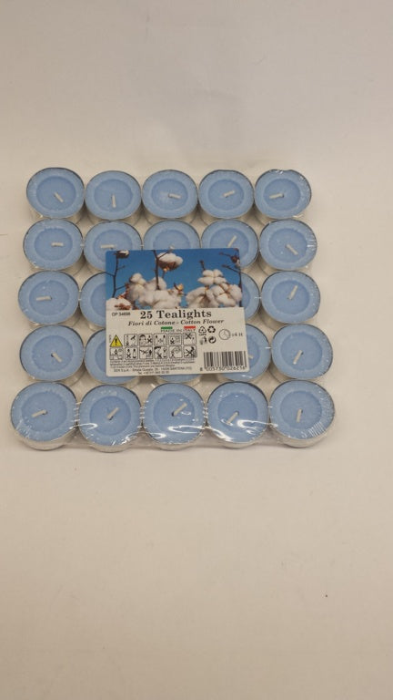 Prices Candles Tealights Pack 25 Cotton Flowers