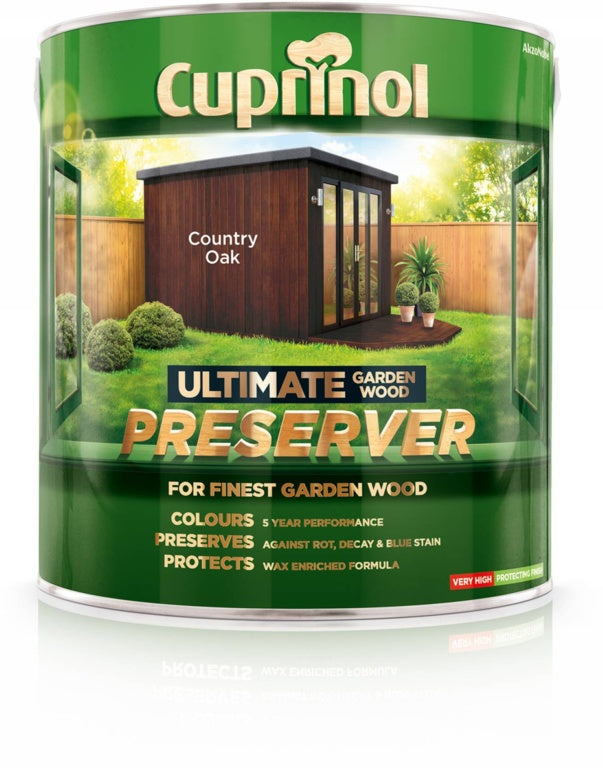 Cuprinol Ultimate Garden Wood Preserver 4L Country Oak