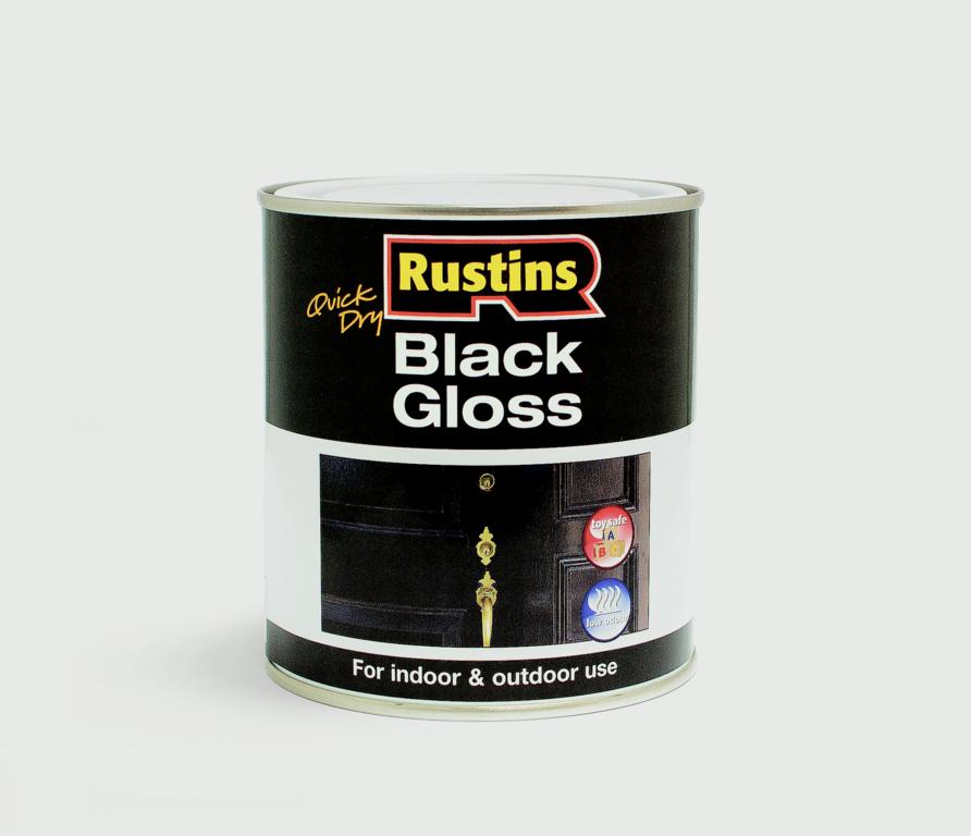 Rustins Quick Drying Black Gloss 1L