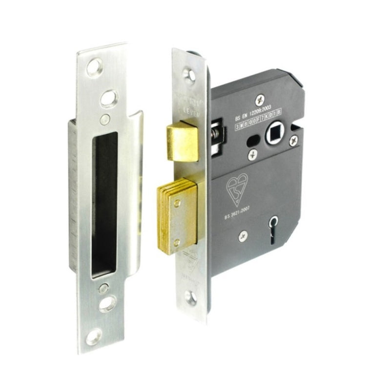 Securit 5 Lever Sashlock BS3621 75mm Stainless Steel