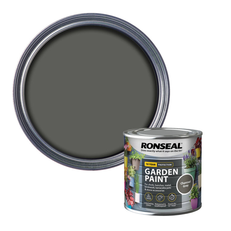 Ronseal Garden Paint 250ml Charcoal Grey
