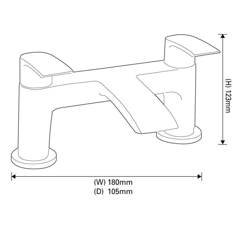 SP Aero Curve Bath Filler Tap