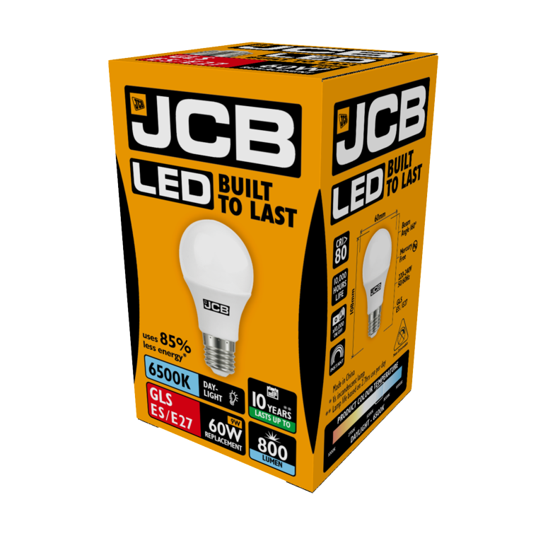 JCB LED A60 806lm Opal 10w E27 6500k