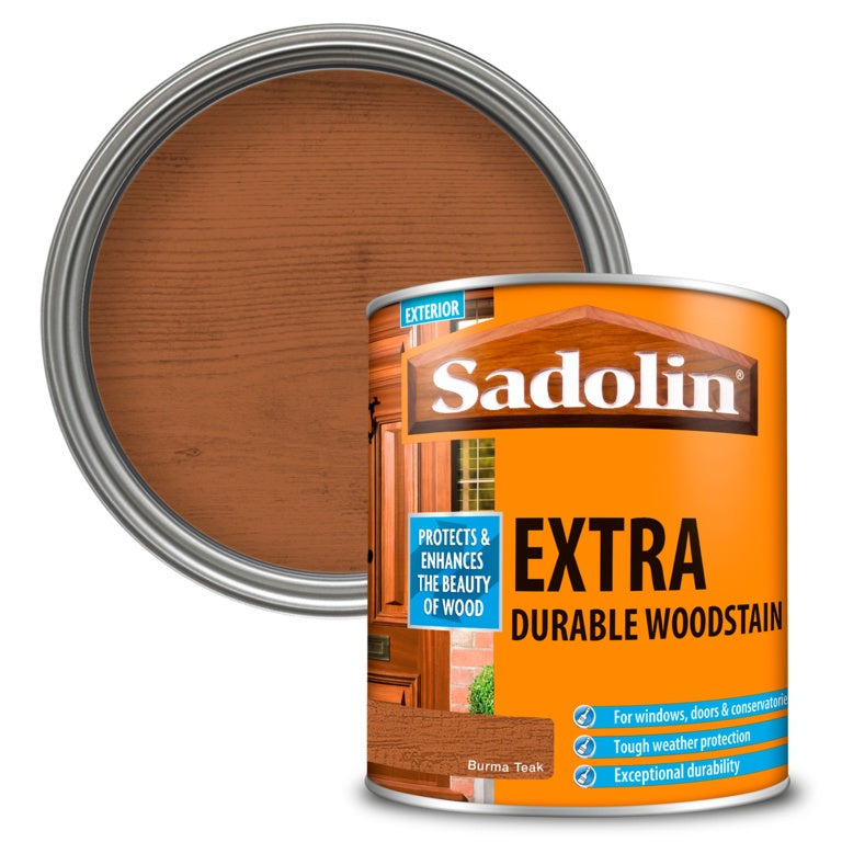 Sadolin Extra Durable Woodstain 1L Burma Teak
