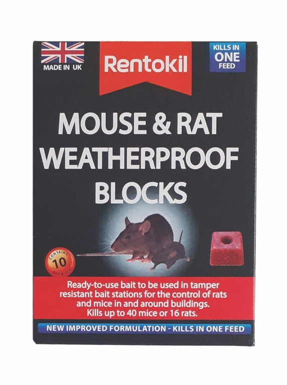 Rentokil Mouse & Rat Weatherproof Blocks Pack 10