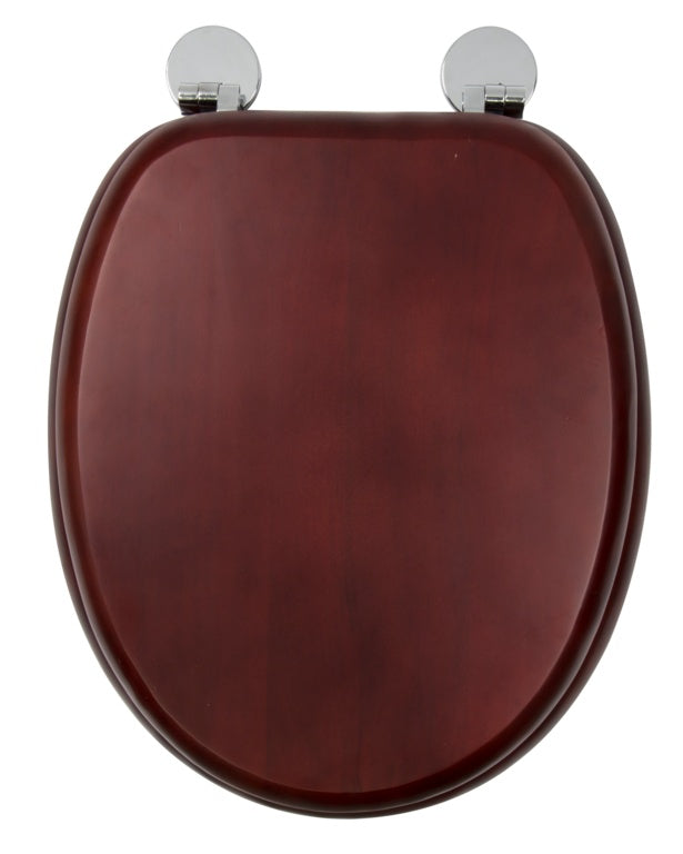 Croydex Flexi-Fix Toilet Seat Davos Mahogany