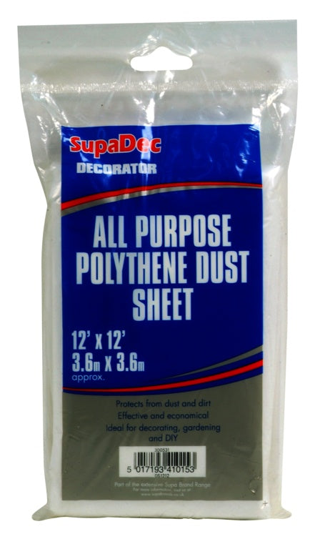 SupaDec All Purpose Polythene Dust Sheets 12 x 12