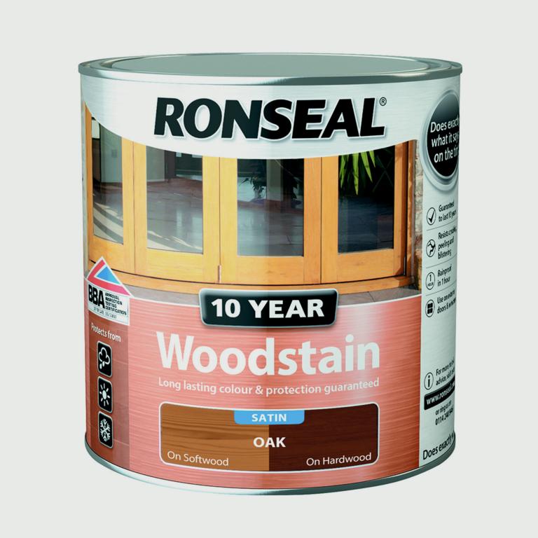 Ronseal 10 Year Woodstain Satin 750ml Oak