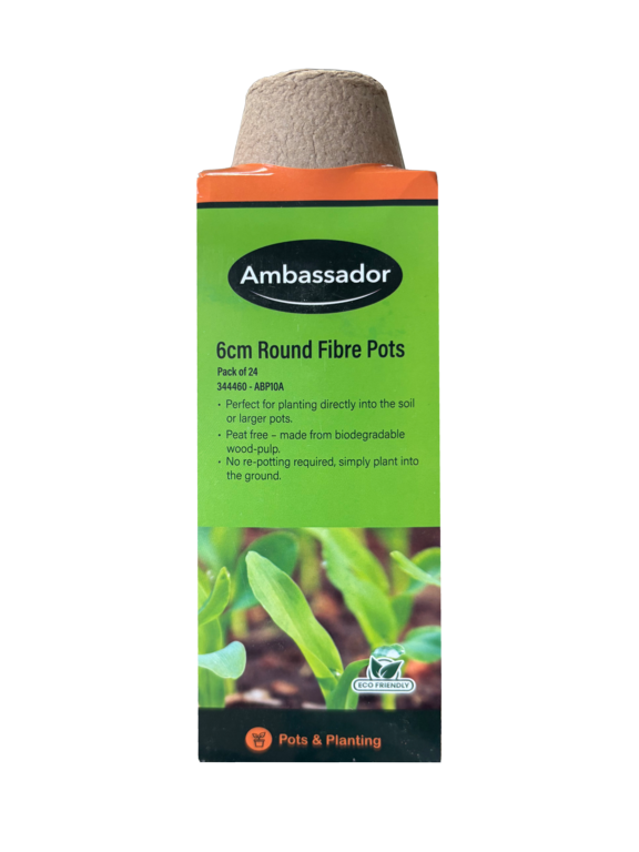 Ambassador Round Fibre Pots 6cm - Pack 24