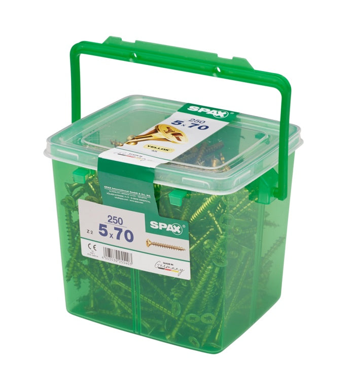 Spax Yellox Woodscrews 5 x 70mm 250 Piece